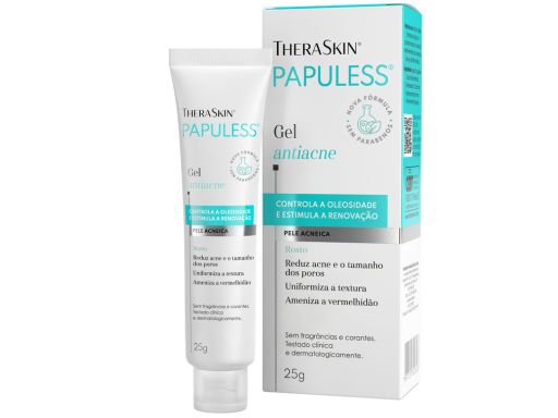 Skincare noturno para pele oleosa ou mista com Papulessa® Gel Antiacne