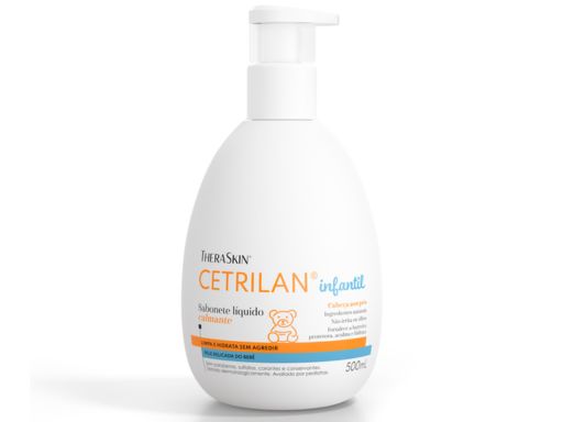 Melhores princípios ativos em hidratantes faciais - óleos vegetais - Sabonete Líquido para Bebês Cetrilan® TheraSkin®